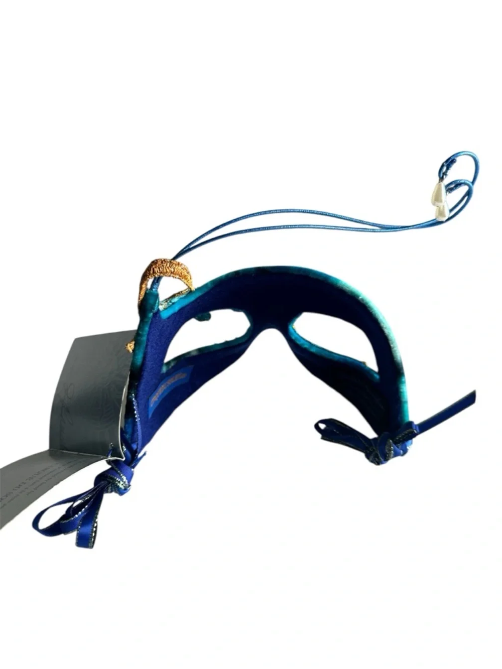 NWT Cirque du Soleil Vintage Blue Velvet Masquerade Mask Artisan Handcrafted